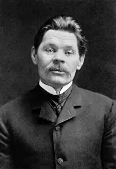 Russian Writer Gallery: Portrait of the Author Maxim Gorky (1868-1936), c. 1906