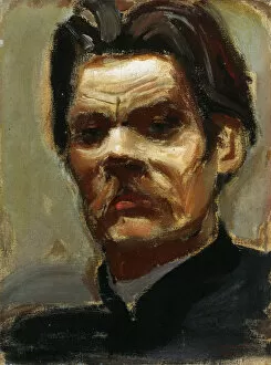 Russian Essayists Gallery: Portrait of the author Maxim Gorky (1868-1939), 1906. Artist: Gallen-Kallela, Akseli (1865-1931)