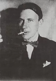 Russian Writer Gallery: Portrait of the author Mikhail Bulgakov (1891-1940), 1920
