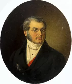 State History Museum Gallery: Portrait of the author Mikhail Nikolaevich Zagoskin (1789-1852), 1868. Creator: Bolotov