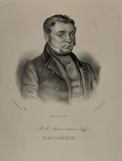 Portrait of the author Mikhail Zagoskin (1789-1852), 1845