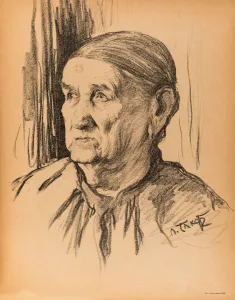 Léon 1866 1924 Prints: Portrait of Avdotya Alexandrovna, Sergei Dyagilevs Nanny, 1901