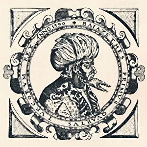 John Racine Prints: Portrait of Bajazet, 1603, (1903)