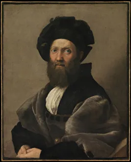 Raffaello Prints: Portrait of Baldassare Castiglione, ca 1515. Artist: Raphael (1483-1520)