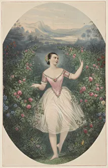 Portrait of the ballerina Marie Taglioni (1804-1884) in ballet Thea ou La Fee
