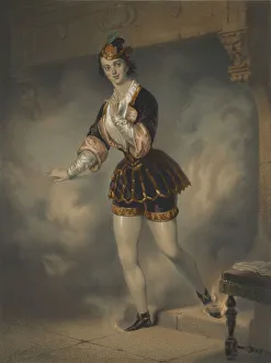 Portrait of the ballerina Marie Taglioni (1804-1884) as Satanella, 1853