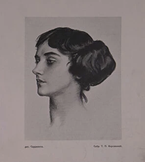 Portrait of the Ballet dancer Tamara Karsavina (1885-1978), 1914
