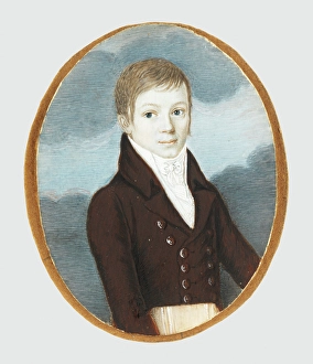 Ivory Prints: Portrait of Baltazar Szirmay as a Child, around 1800. Creator: Unknown