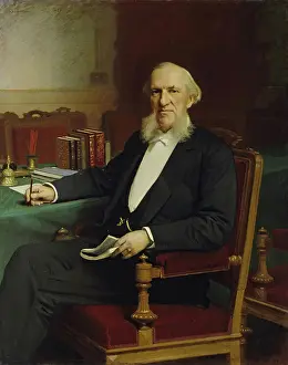 Desk Prints: Portrait of the Banker Yevgeny Lamansky, 1886. Creator: Ivan Kramskoy