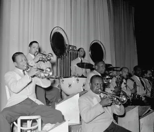 Harry Carney Prints: Portrait of Barney Bigard, Ben Webster