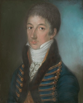Viennese Prints: Portrait of Baron Alojz Mednyanszky, around 1804. Creator: Unknown