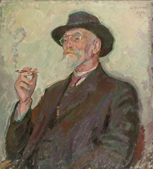 Consideration Prints: Portrait of Baron Ernst Wrede, Forester, 1914. Creator: Verner Thome