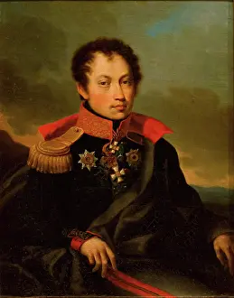 Baron Prints: Portrait of Baron G.V. Rosen, 1817. Creator: Afanasy Burtsev