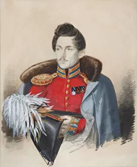 Imperial Guard Collection: Portrait of Baron Yegor Fyodorovich Tiesenhausen (1800-1850), 1830s. Artist: Pokrovsky, A. A