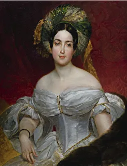 Portrait of Baroness Aurora Charlotta Demidova, nee Stjernvall (1808-1902), 1837. Artist: Briullov, Karl Pavlovich (1799-1852)