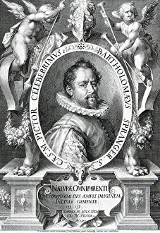 Jan Harmensz Muller Prints: Portrait of Bartholomeus Spranger, 1597. Creator: Jan Muller