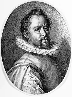 Jan Harmensz Muller Prints: Portrait of Bartholomeus Spranger, 1597. Creator: Jan Muller