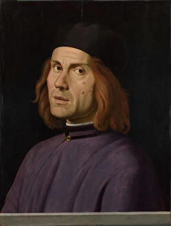 Costa Collection: Portrait of Battista Fiera, c.1508. Artist: Costa, Lorenzo (1460-1535)