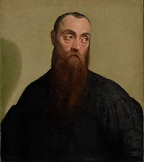 Oil Paint Paint Prints: Portrait of a Bearded Man, about 1550. Creator: Jacopo Bassano il vecchio