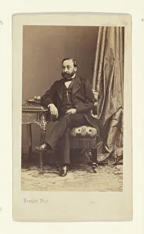 Card Photograph Prints: Portrait of a Bearded Man, 1862-1866. Creator: Disderi & Cie