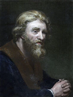 Portrait of a bearded man, 19th century.Artist: Richard James Lane