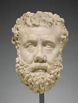 Severan Prints: Portrait of a Bearded Man, A.D. 200-225. Creator: Unknown