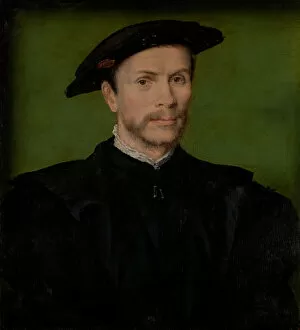 Corneille Gallery: Portrait of a Bearded Man in Black. Creator: Corneille de Lyon