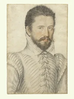 Slashed Prints: Portrait of a bearded man, half-length