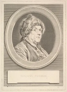 Charles Nicolas Cochin Ii Collection: Portrait of Benjamin Franklin, 1777. Creator: Augustin de Saint-Aubin