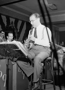 Clarinetist Prints: Portrait of Benny Goodman, 400 Restaurant