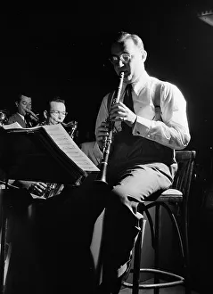 Clarinetist Prints: Portrait of Benny Goodman, 400 Restaurant