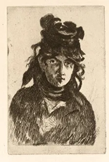 Portrait of Berthe Morisot. Creator: Edouard Manet (French, 1832-1883)