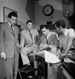 Eckstine Billy Prints: Portrait of Billy Eckstine and Nelson Riddle