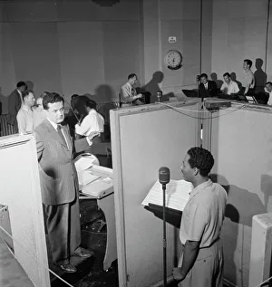 Eckstine Billy Prints: Portrait of Billy Eckstine and Nelson Riddle