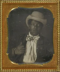 Daguerreotype Prints: Portrait of a Black Man, about 1856. Creator: Unknown