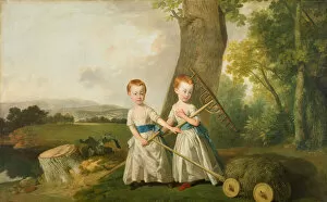 Images Dated 9th April 2021: Portrait of the Blunt Children, 1766-80. Creator: Johan Zoffany