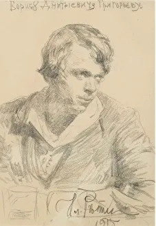 Portrait of Boris Dmitryevich Grigoriev (1886-1939), 1915. Artist: Repin, Ilya Yefimovich (1844-1930) Portrait of Boris Dmitryevich Grigoriev (1886-1939), 1915. Artist: Repin, Ilya Yefimovich (1844-1930)