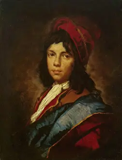 Giuseppe Prints: Portrait of a Boy, 1730. Creator: Giuseppe Ghislandi