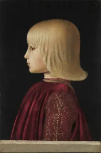 Thyssen Bornemisza Collections Prints: Portrait of a Boy (Guidobaldo Da Montefeltro?), ca 1479. Creator: Piero della Francesca