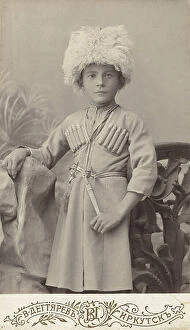 Blade Collection: Portrait of a boy Leonid in a Caucasian national costume, end of 19th century. Creator: VV Degtiarev