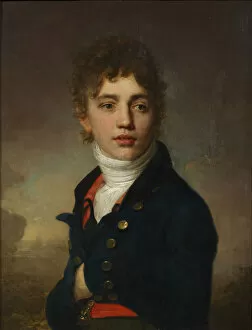 Borovikovsky Collection: Portrait of a boy wearing a red waistcoat
