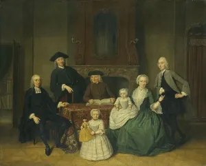 Regters Tibout Prints: Portrait of the Brak Family, Amsterdam Mennonites, 1752. Creator: Tibout Regters