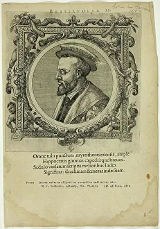 Zsamboky Janos Prints: Portrait of Brassauolus, published 1574. Creators: Unknown, Johannes Sambucus