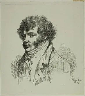Denon Dominique Vivant Baron Prints: Portrait of Brunet, Printer, 1816. Creator: Vivant Denon