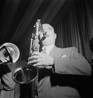 Portrait of Bud Freeman, Eddie Condon's, New York, N.Y. 1946. Creator: William Paul Gottlieb