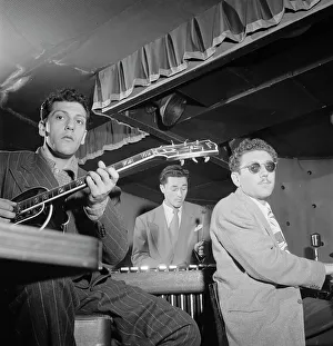 Portrait of Bill (Buddy) De Arango, Terry Gibbs, and Harry Biss, Three Deuces, N.Y. ca. June 1947. Creator: William Paul Gottlieb