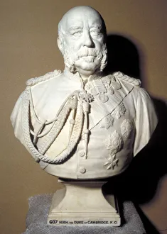 Duke Of Cambridge Gallery: Portrait bust of the Duke of Cambridge, British soldier, 1898