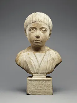 Portrait Bust with Inscription, A.D. 100-115. Creator: Unknown