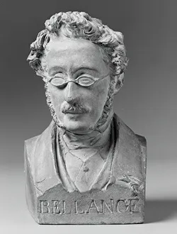 Portrait Bust of Joseph-Louis-Hippolyte Bellange, 1847. Creator: Jean-Pierre Dantan Portrait Bust of Joseph-Louis-Hippolyte Bellange, 1847. Creator: Jean-Pierre Dantan