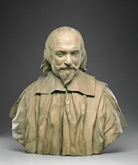 Statuette Prints: Portrait Bust of Ottaviano Acciaiuoli, c1659. Creator: Ercole Ferrata